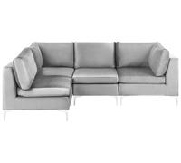 Beliani - Canapé d'Angle Modulable - Evja - Côté Droit, 4 Modules, en Velours, G