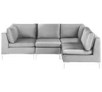 Beliani - Canapé d'Angle Modulable - Evja - Côté Gauche, 4 Modules, en Velours,