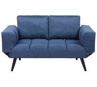 Beliani - Canapé-lit - Brekke - Tissu, Bleu Marine