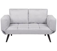 Beliani - Canapé-lit - Brekke - Tissu, Gris Clair