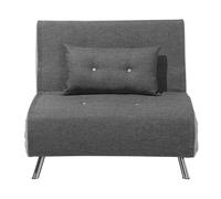 Beliani - Canapé-lit - Farris - Tissu, Gris Foncé