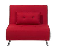 Beliani - Canapé-lit - Farris - Tissu, Rouge