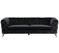 Beliani - Canapé style Chesterfield en velours noir SOTRA