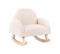 Beliani Chaise à Bascule pour Enfants Beige Clair Bouclé Scandinave
