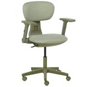 Beliani Chaise de Bureau Ergonomique Assise Coulissante Dossier et Accoudoirs Réglables Vert Core