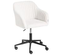 Beliani Chaise de Bureau Moderne Pivotante à Hauteur Ajustable Bou lanc Cassé Venice