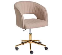 Beliani Chaise de Bureau Moderne Pivotante et Hauteur Réglable en Bou eige Katonah