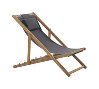 BELIANI Chaise Longue Bois Gris Avellino