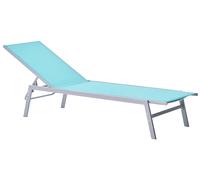 Beliani - Chaise longue - Noli - en Acier et Textile, Bleu