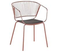 Beliani Chaises de Salle à Manger Cuivré Acier Simili-Cuir (Lot de 2)
