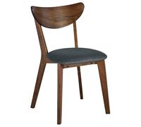 Beliani Chaises de Salle à Manger Marron Bois d'Hévéa Rétro (Lot de 2)