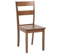 Beliani Chaises de Salle à Manger Marron Bois d'Hévéa Style (Lot de 2)