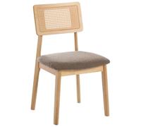 Beliani Chaises de Salle à Manger Marron Clair Bois d'Hévéa (Lot de 2)