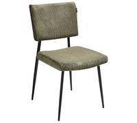 Beliani Chaises de Salle à Manger Vert Olive Velours Côtelé (Lot de 2)