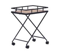 Beliani - Chariot de Cuisine sur Roulettes avec Plateau - Leoti - en Métal et MD