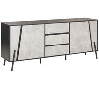 Beliani - Commode - Blackpool - en Panneau de Particule de Bois et Métal, Gris E