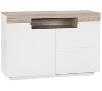 Beliani - Commode - MARLIN - MDF - Compartiment et Tiroirs Spacieux - Blanc et B