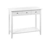 Beliani Console Blanc 3 Tiroirs Blanche Pin Moderne Bureau