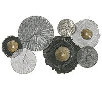 Beliani Déco Mureale Métallique Argenté Avec Platformes en Formes de Fleurs pour Salon ou Salle à Manger avec Décoration Industriel et Moderne