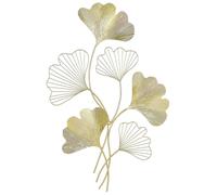 Beliani Décoration Murale en Métal Doré en Forme de Feuilles Accessoire Décoratif Idéal pour Intérieur Moderne Glamour Classique et Scandinave