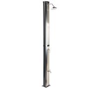 Beliani Douche d'Extérieur Moderne Solaire en PVC Fonction Pluie Noir Tuxpam