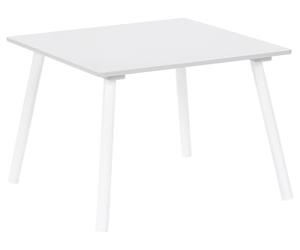 Beliani Ensemble 2 Places Table avec Chaises Thème Animalier en MDF Pieds Bois de Pin Salle de Jeux Chambre d'enfant Blanc Mimili