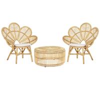 Beliani - Ensemble Bistrot - Florentine Limni - Table Basse et 2 Chaises, en Rot