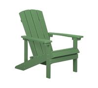 Beliani - Fauteuil Bas de Jardin - Adirondack - en Bois Synthétique, Vert