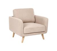 Beliani Fauteuil d'Appoint Pieds en Bois de Chêne Siège Style Traditionnel Bou eige Kilja