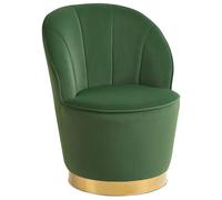 Beliani Fauteuil Glam Retro Velours Vert Alby