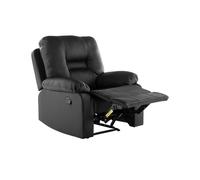 Beliani - Fauteuil Inclinable et Avec Repose Pied - Bergen - En Cuir PU Noir