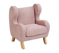 Beliani Fauteuil pour Enfant Moderne en Bou vec Accoudoirs Siège Chaise Rose Clair Farum