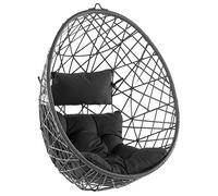 Beliani - Fauteuil Suspendu - Alatri - en Rotin PE, Noir