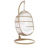 Beliani - Fauteuil Suspendu - Alba - ø 102 cm, en Métal et Polyester, Beige