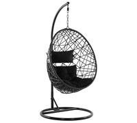 Fauteuil suspendu en rotin noir ø 94 cm ALATRI - BELIANI - Urbain - Relaxation