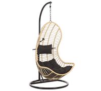 Beliani - Fauteuil Suspendu avec Support - Pineto - en Polyrotin et Acier, Beige