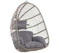 Beliani - Fauteuil Suspendu - Casoli - en Rotin PE, Gris