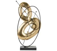 Beliani Figurine Décorative Fait Main Accessoires Maison Style Glam Moderne Métal Doré Lusk