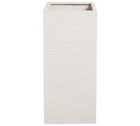 Beliani Grande Jardinière Haute Intérieur et Extérieur 26x26x60 cm en Fibre d'argile Beige Clair Dion
