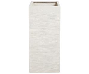 Beliani Grande Jardinière Haute Intérieur et Extérieur 26x26x60 cm en Fibre d'argile Beige Clair Dion