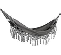 BELIANI Hamac de jardin gris en coton et polyester balançoire d'intérieur et d'extérieur style boho