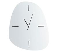 Beliani Horloge Murale Minimaliste Cadre Surface Miroir 54 x 45 cm Forme Irrégulière Accessoire Décoratif Argentée Almansa