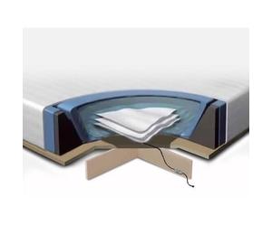Beliani - Kit complet pour lit à eau 160x200 cm - Matelas à eau - cadre en mousse - housse - 2 x chauffages - podium - conditionneur