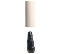 Beliani Lampadaire Organique en Céramique avec Abat-Jour Ajustable en Tissu Noir Selb