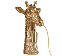 Beliani Lampe de Table en Polyrésine en Forme de Girafe Thème Animalier Accessoire Salon Chambre Dorée Malaika