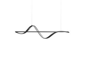 Beliani Lampe Pendante LED Éclairage Suspendu Design Géométrique en Métal Noir Khutti