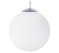 Beliani Lampe Suspension Boule 40 cm en Verre Blanc E27 40W Design Intemporel et Universel pour Intérieurs Modernes Scandinaves et Vintage
