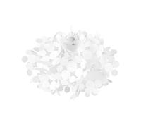 Beliani Lampe Suspension Blanc Cassé Matière Synthétique E27 Max 60W | Matériaux synthétiques, 1 Ampoules, Culot E27, IP 20, Cordon 80 cm