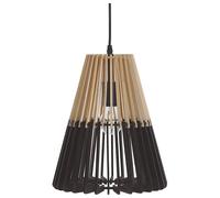 Beliani - Lampe Suspension - Cavalla - E27 Max 40W, en MDF, Noir et Marron Clair