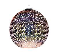 Beliani Lampe Suspension Cuivré Verre E27 Max 60W | 1 Ampoules, Culot E27, IP 20, Cordon 90 cm